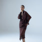 Silk chiffon embellished asymmetric shirt