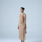 Silk georgette midi dress with ruffle detail