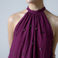 Silk chiffon halter-neck Mini Dress