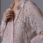 Hand-embellished organza shirt