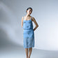 Hand-embellished organza midi skirt