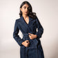 Denim trench coat