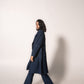 Denim trench coat