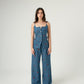 Cherry embroidered wide-leg trousers