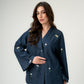Midnight Daisy Wrap Top