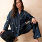 Midnight Daisy Wrap Top