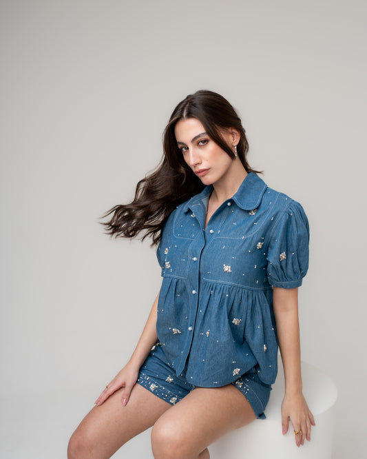Bijou Top and Shorts Co-ord Set