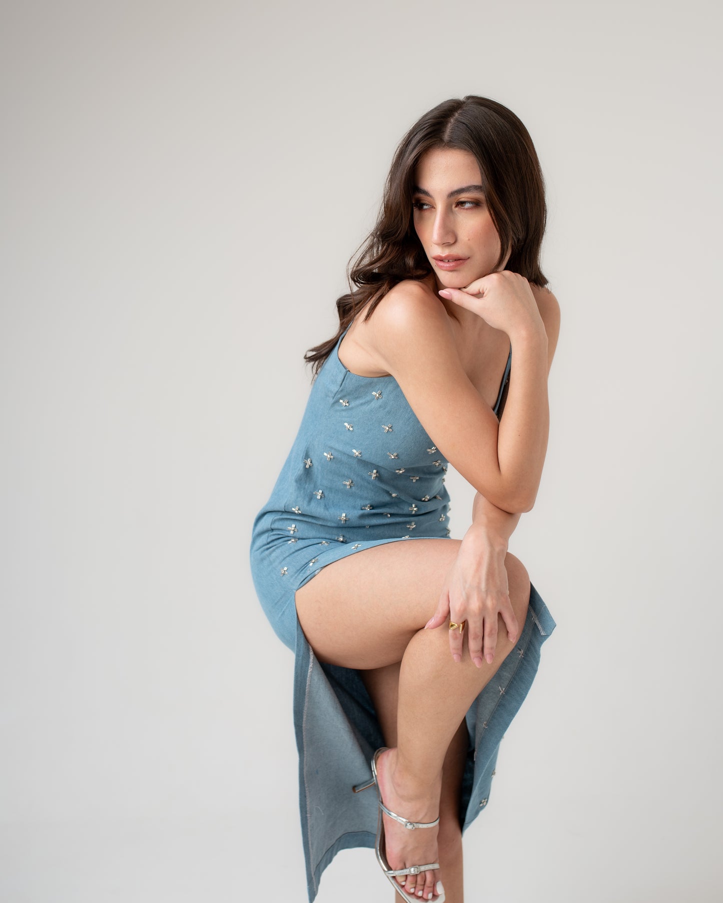 Crystal Denim Dress