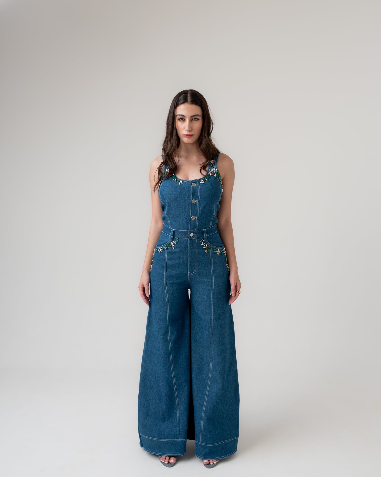 Floral Embellished Jumpsuit