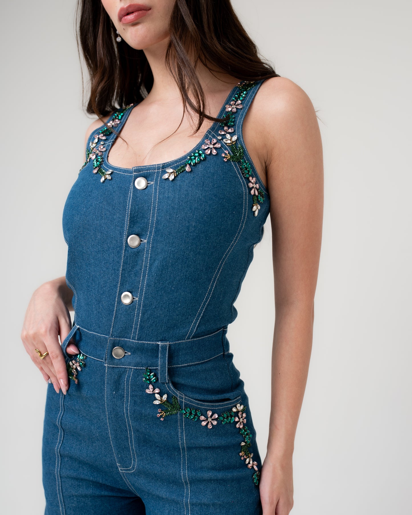 Floral Embellished Jumpsuit