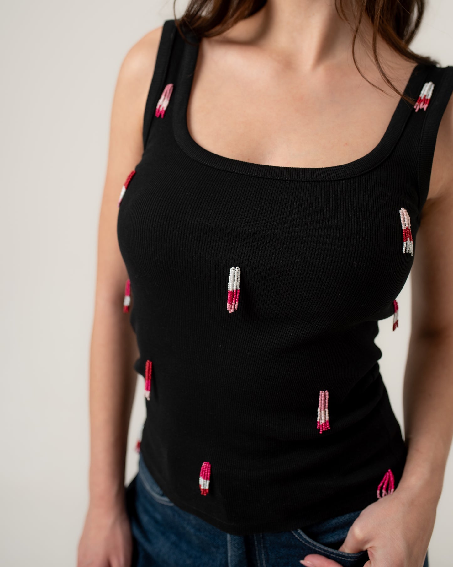 Candy stripe tank top