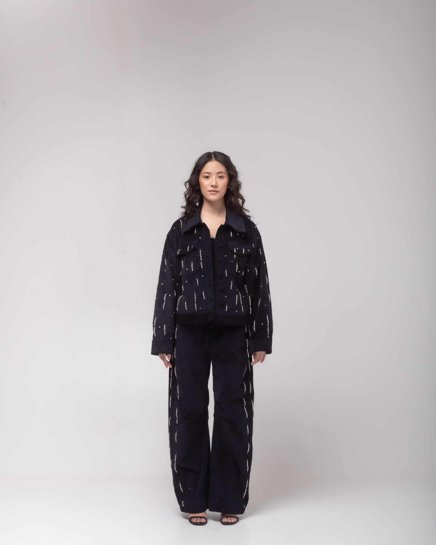 Embellished corduroy jacket