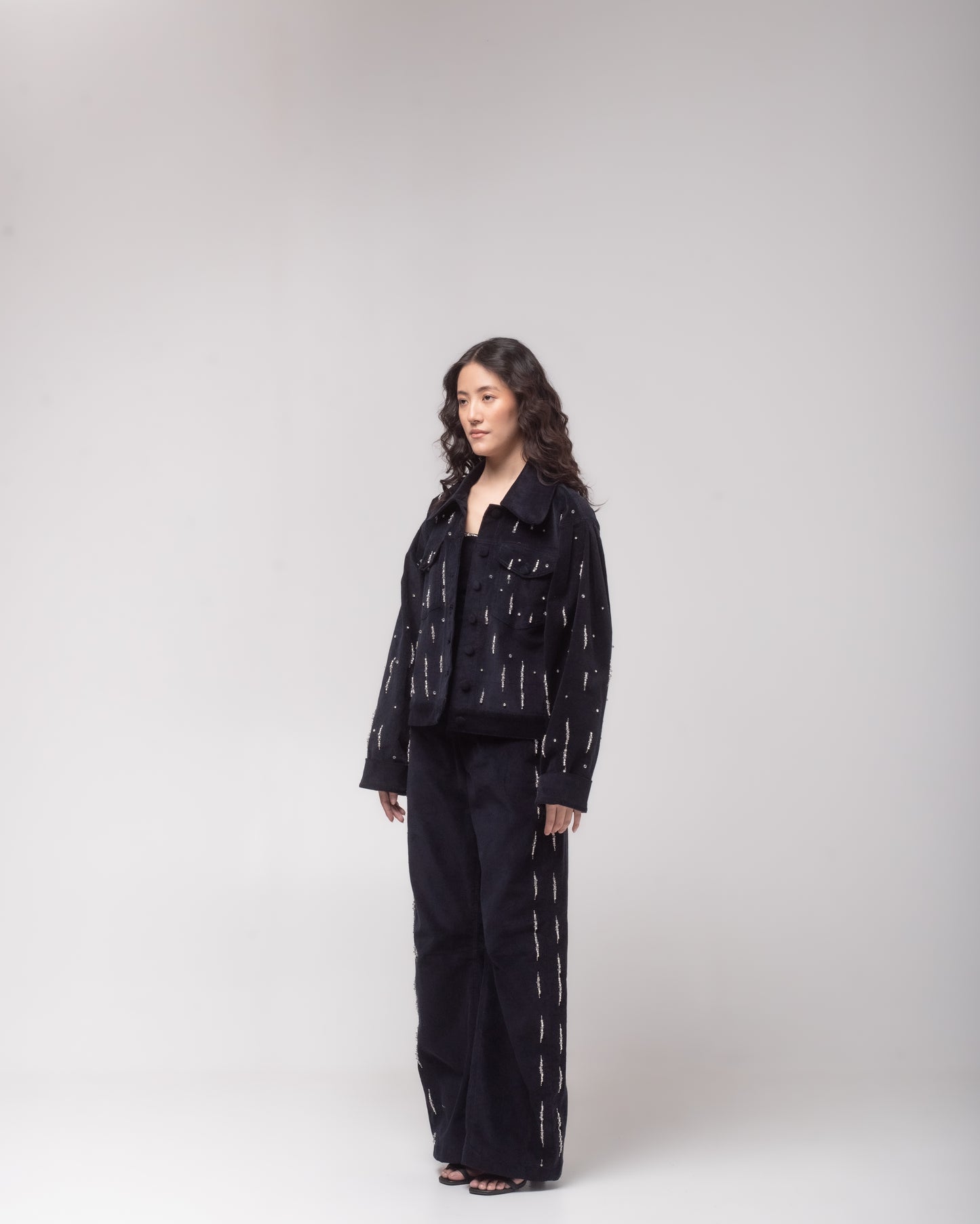 Embellished corduroy jacket