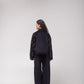 High-waisted embellished corduroy barrel trousers