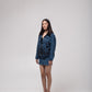 Embroidered denim mini skirt