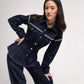 Embellished fitted denim shirt
