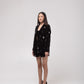 High-waisted silk velvet embellished shorts