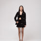 High-waisted silk velvet embellished shorts