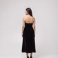 Off-shoulder flared silk-velvet midi dress