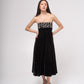 Off-shoulder flared silk-velvet midi dress