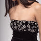 Off-shoulder flared silk-velvet midi dress