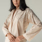 Long-sleeved embellished shirt