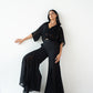 High-waisted super flared trousers