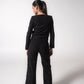 Full-sleeved glitter jacket with shiny bows