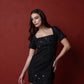 Embellished Denim Dress