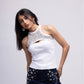 Ribbed tank with cut-out