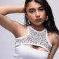 Ribbed tank with cut-out