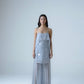 Hand-embellished organza flared pants