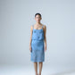 Hand-embellished organza midi skirt
