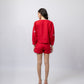 100% linen hand-beaded skort