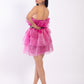 Off-shoulder organza mini dress