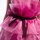 Off-shoulder organza mini dress