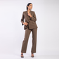High-waist straight trousers