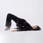 High-waist velvet trousers with embellishments