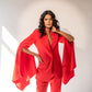 Blazer with flared sleeves