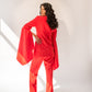 High-waist straight trousers