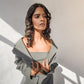 Oversized cropped blazer with bralette (2 pc)