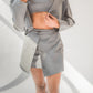 Oversized cropped blazer with bralette (2 pc)