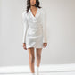 Draped blazer dress with cowl back detail