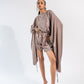 Long-sleeved satin playsuit