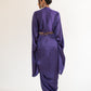 Asymmetric long-sleeved wrap top