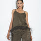 Camisole with feather detail
