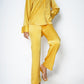 Bejewelled high-waisted flared trousers