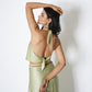 Wraparound midi skirt