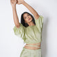 Cropped top with tie-detail
