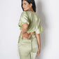 Cropped top with tie-detail